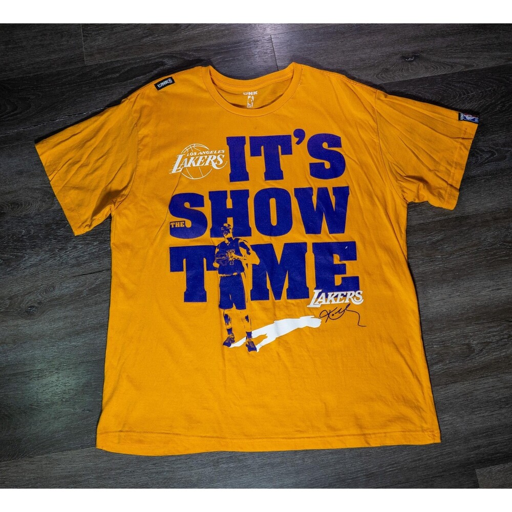 Los Angeles Lakers Shirt Mens XL Gold NBA Basketball UNK It's Showtime Tee